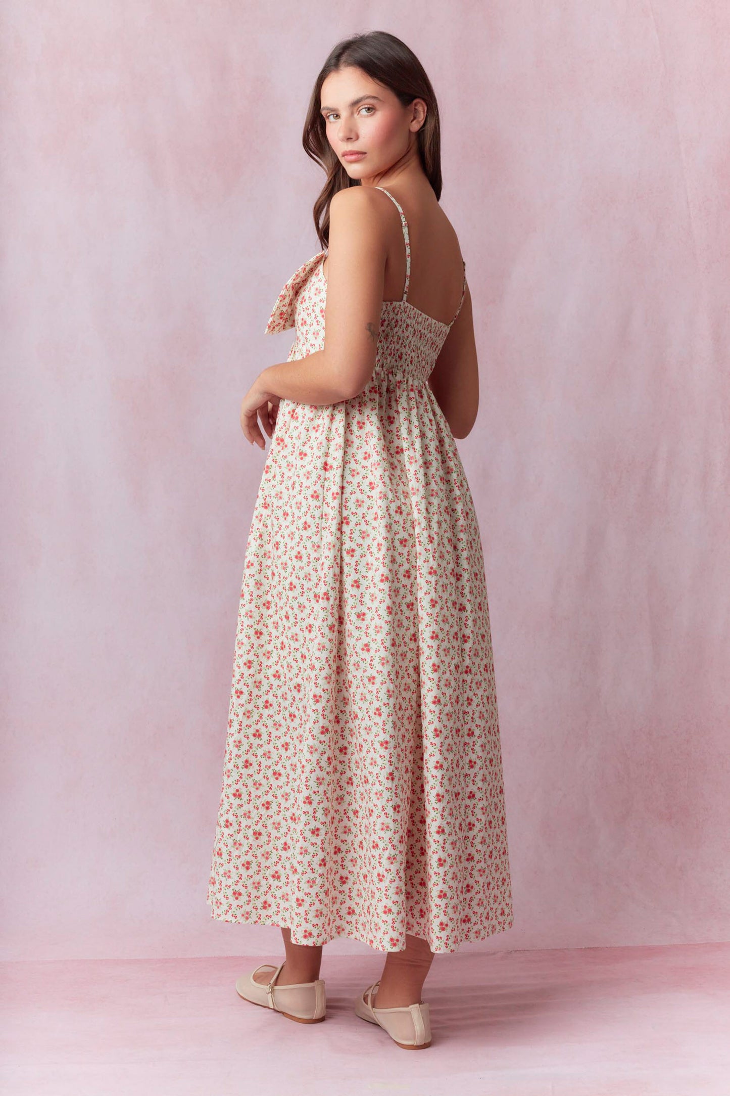 Picnic Midi Bow Dress