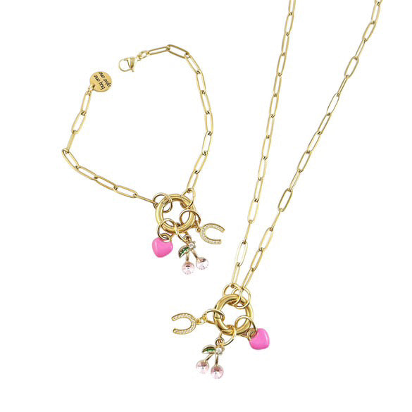 Limited Edition Dots and Baubles x Six n Stone Jewelry- Cherry Girl Necklace and Bracelet