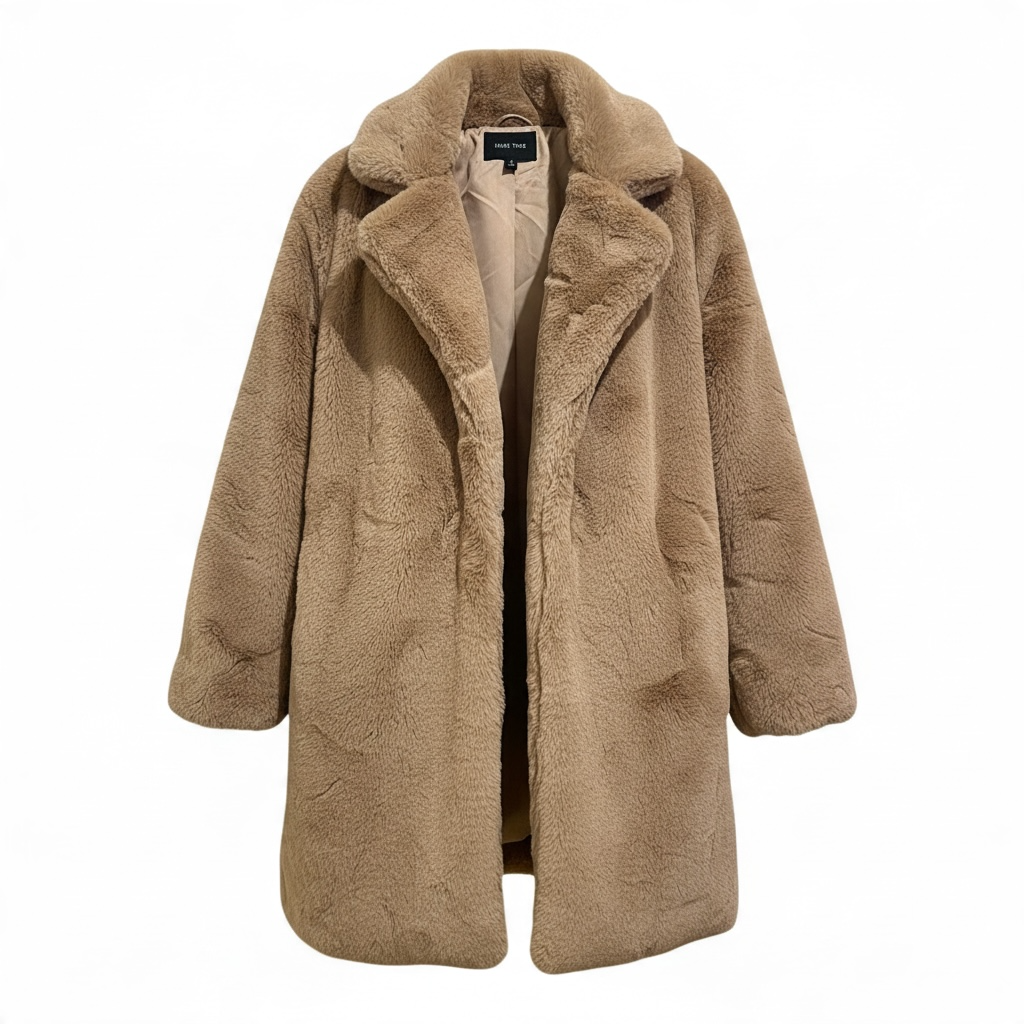 Mid Length Faux Fur Coat