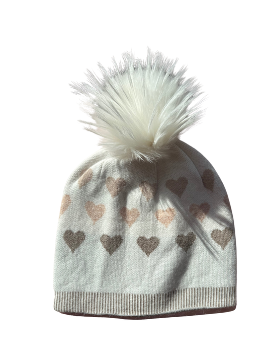 Lauren Heart Toque - Soft Pink