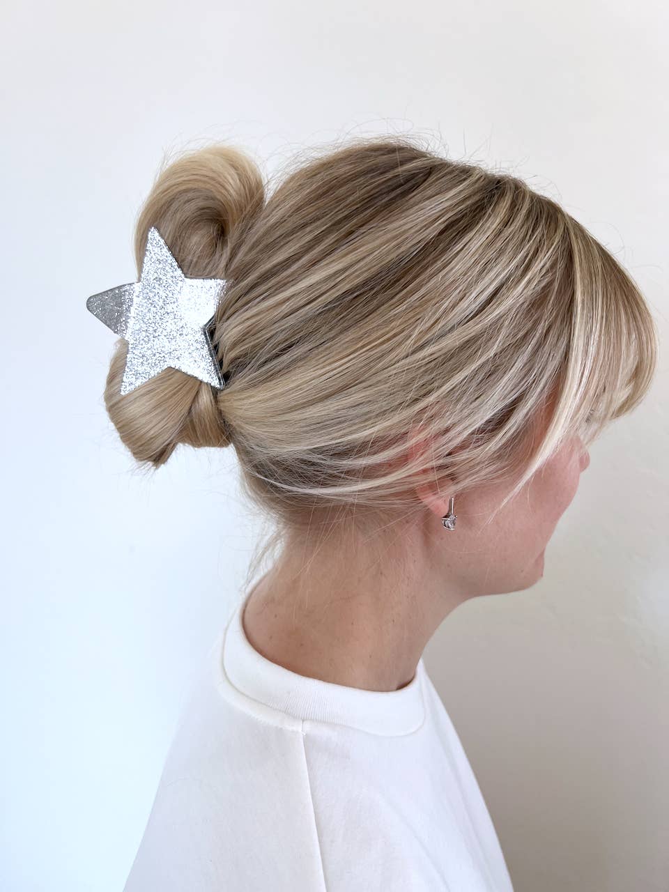 Big Star Glitter Claw Hair Clip: Pink