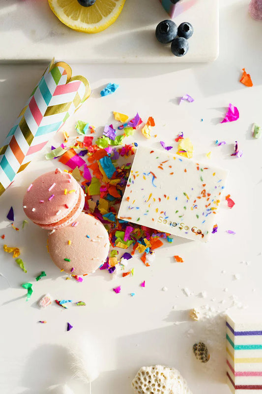Confetti Rainbow Colored Soap