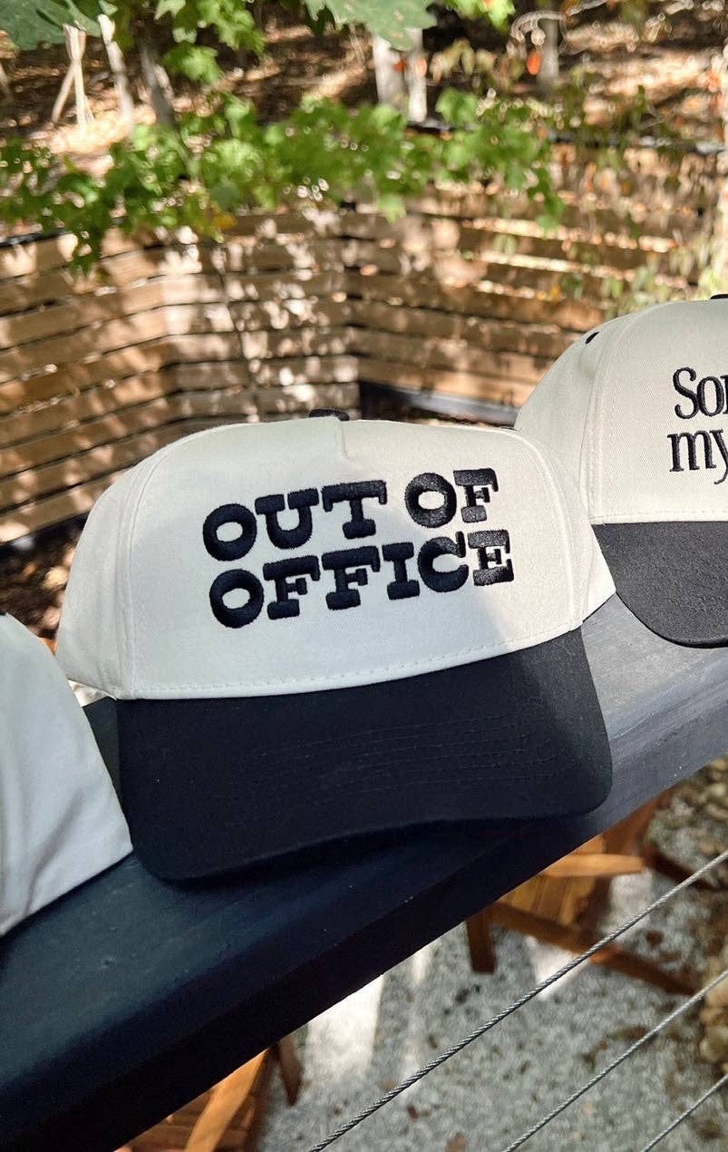 Out of Office - Vintage Trucker Hat: Black