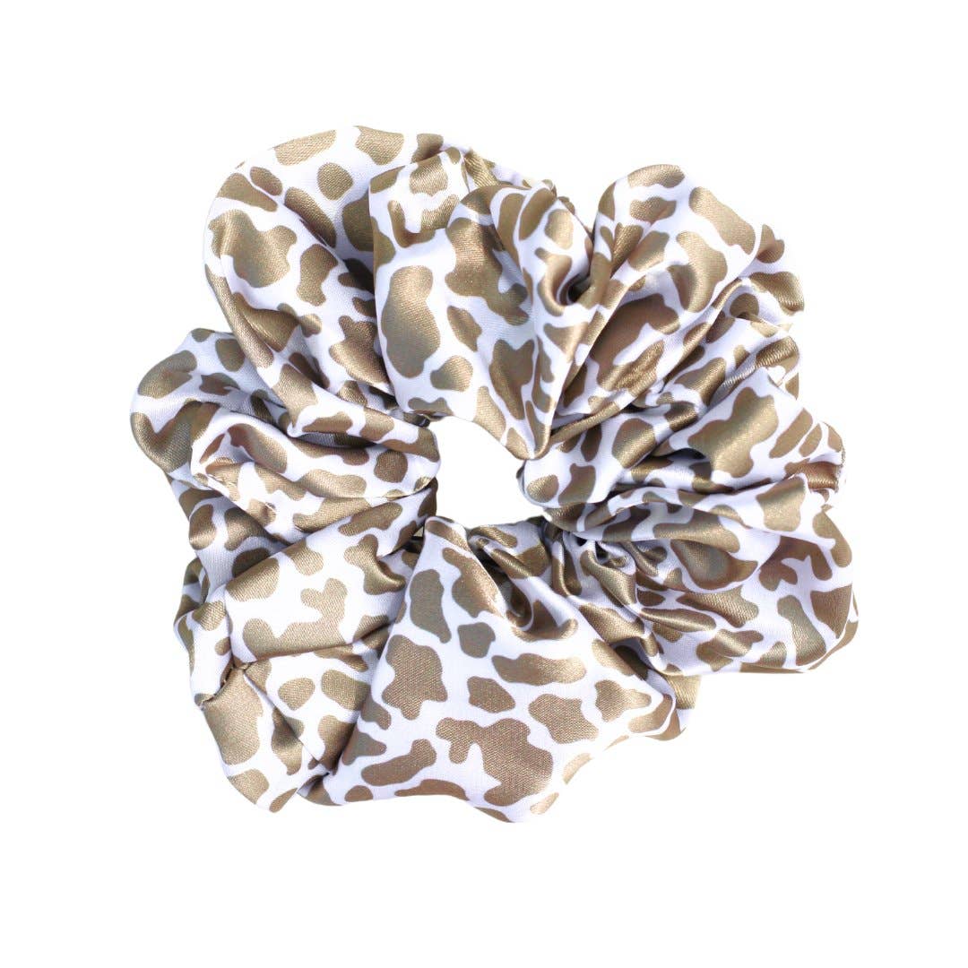 BROWN COW - Printed Silk Scrunchie