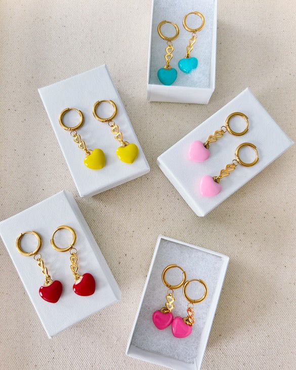 Heart Candy Drop Earrings