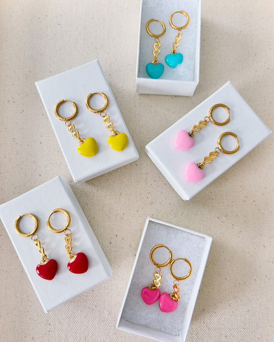 Heart Candy Drop Earrings