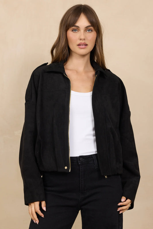 Elani Faux Suede Jacket