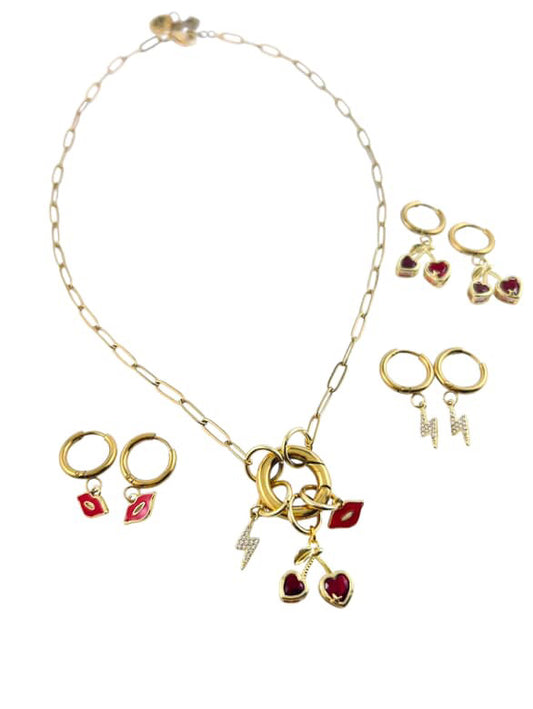 Limited Edition- Six n Stone x Dots and Baubles- Electric Heart Charm Collection