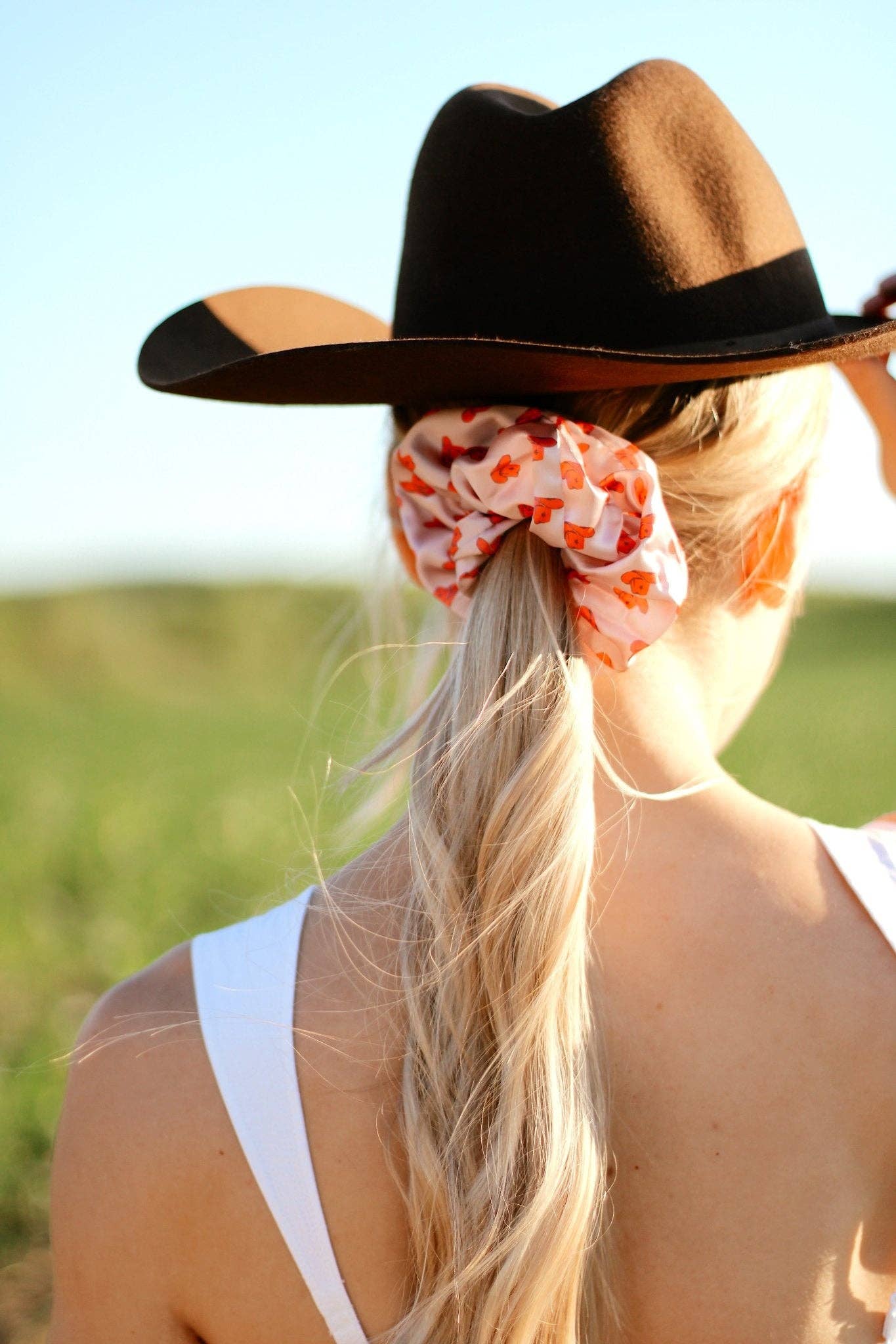 FORGOT MY HAT - Printed Silk Scrunchie