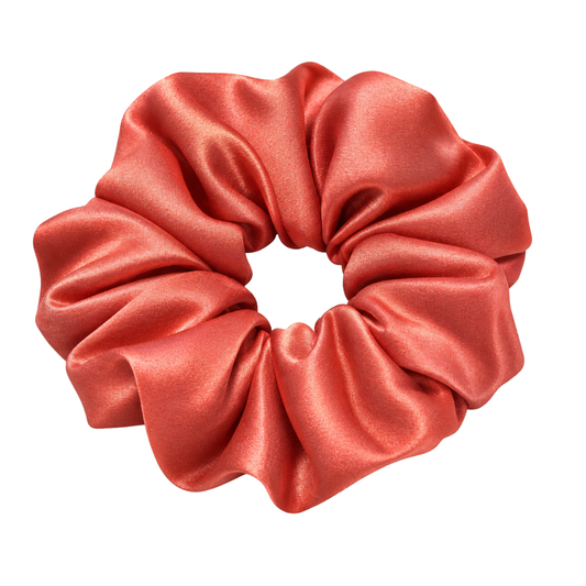 Amber Solid Silk Scrunchie