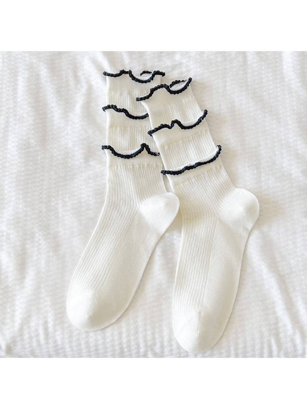 Ruffle Tiered Crew Socks
