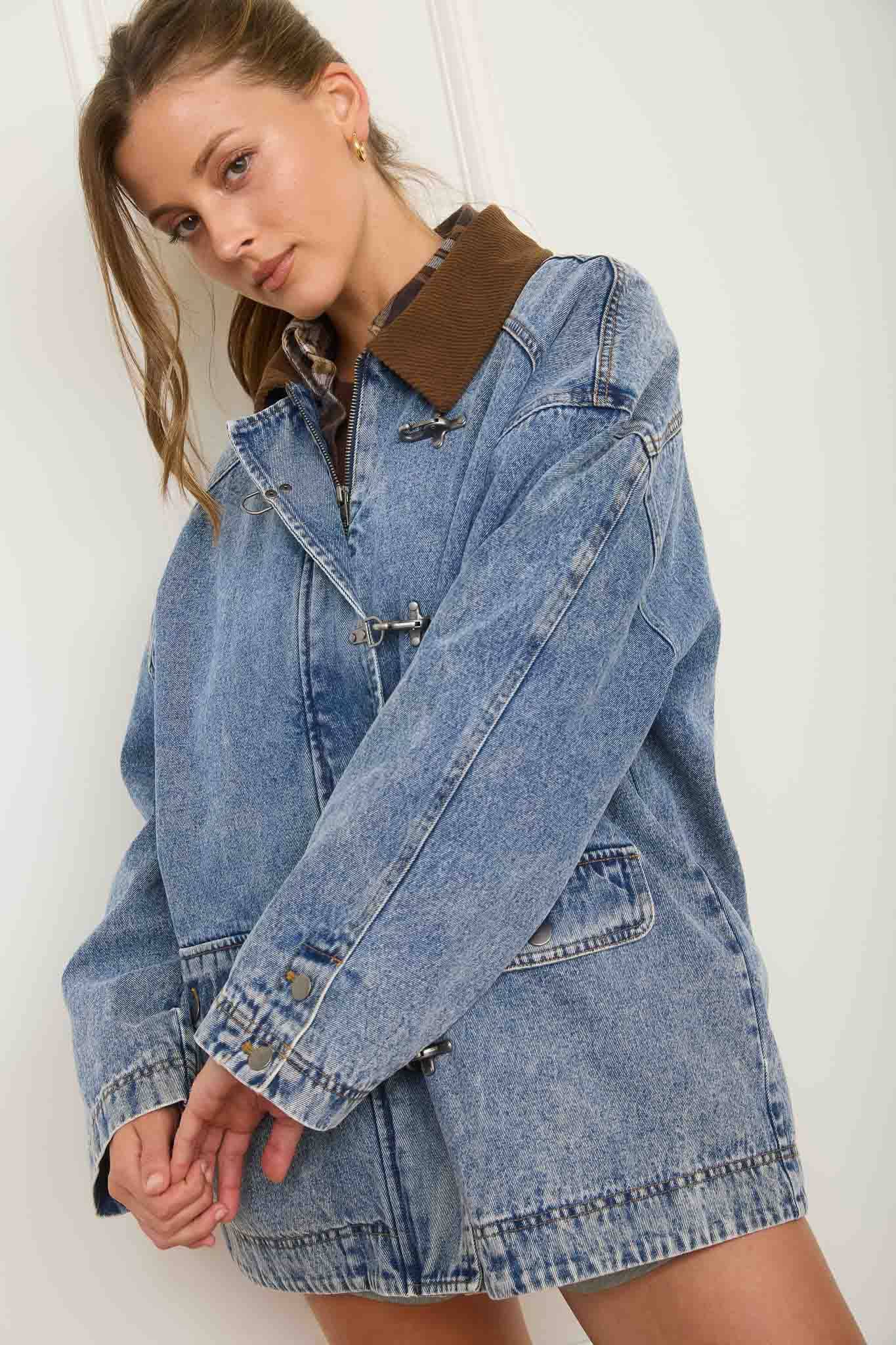 Take a Hike Denim Trucker Jacket