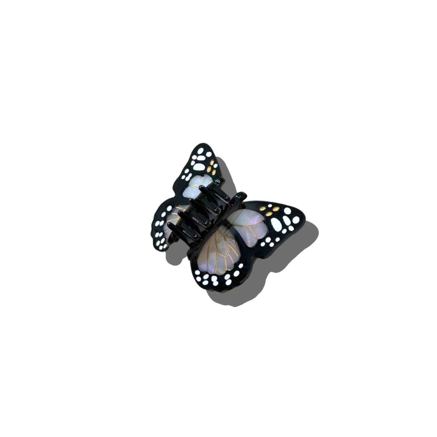 Hand-painted Mini Monarch Claw Hair Clip | Eco-Friendly: Pink