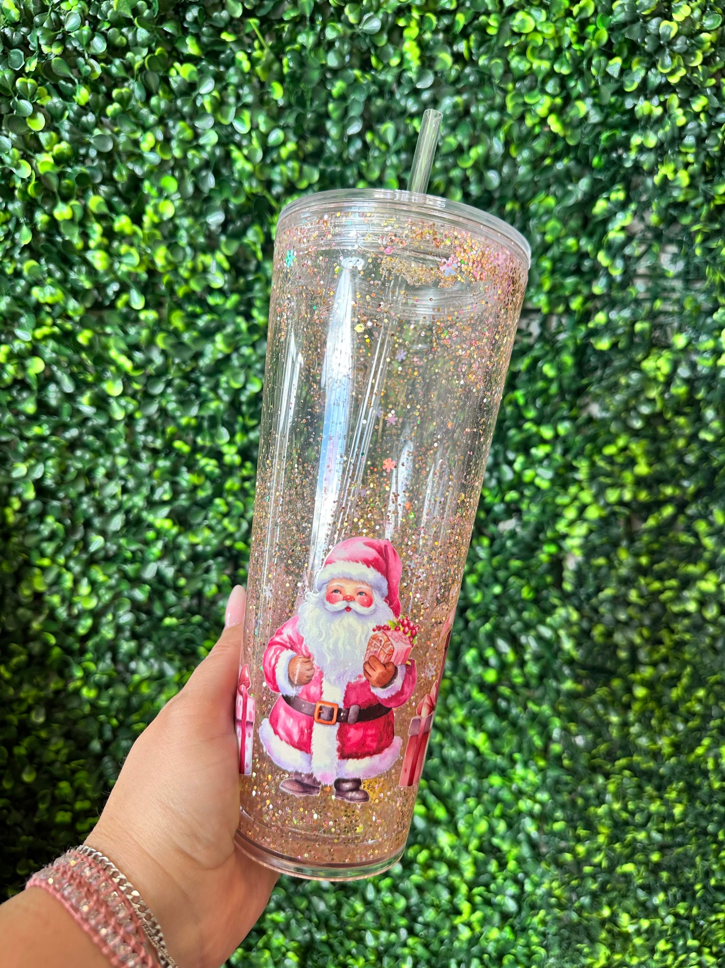 Dots and Baubles Holiday Glitter Tumblers