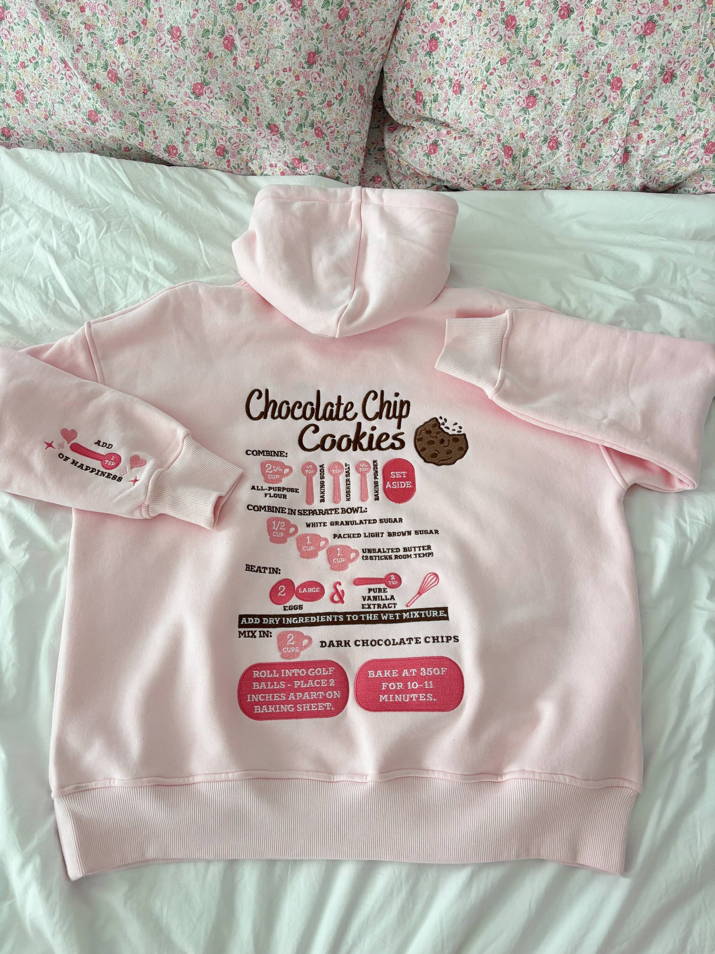 Chocolate Chip Cookie Recipe Embroider Hoodie