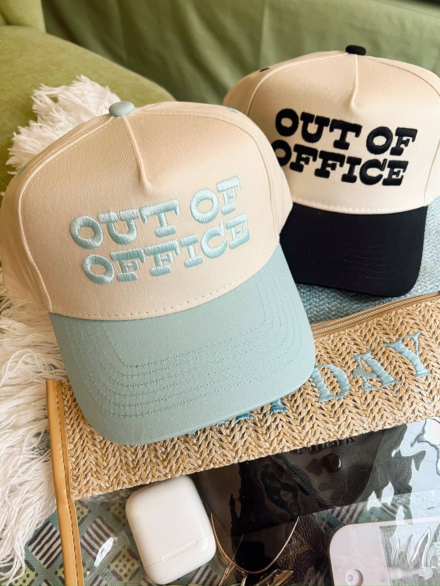 Out of Office - Vintage Trucker Hat: Black