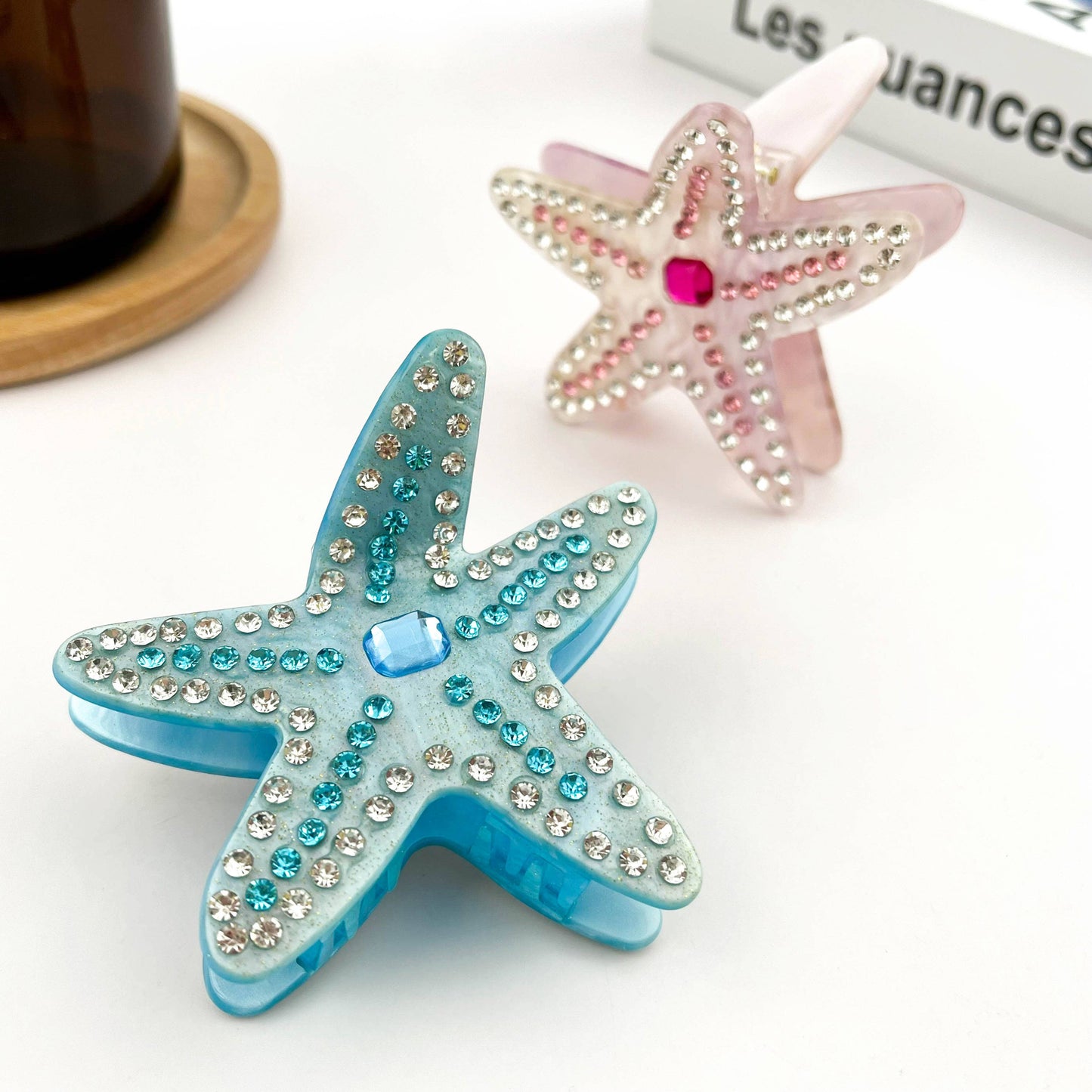 Crystal Starfish Claw Clip