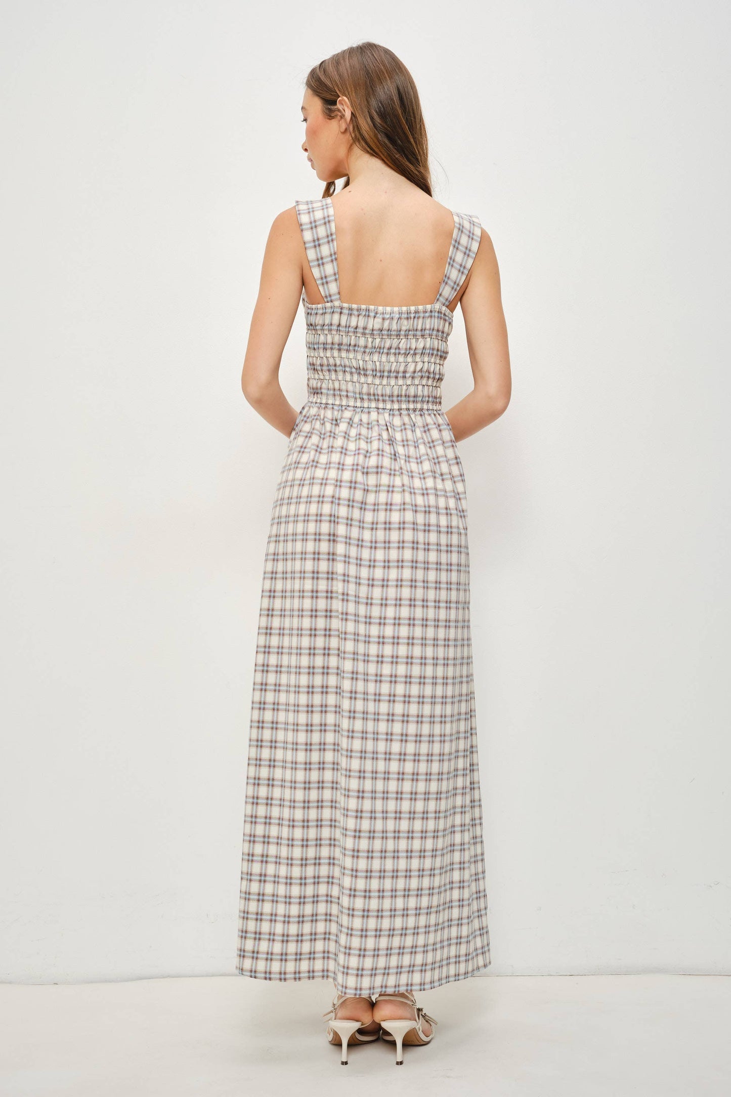 MABEL PLAID MAXI DRESS