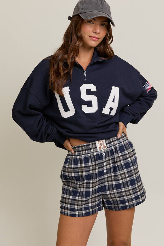 Teddy Plaid Boxer Short