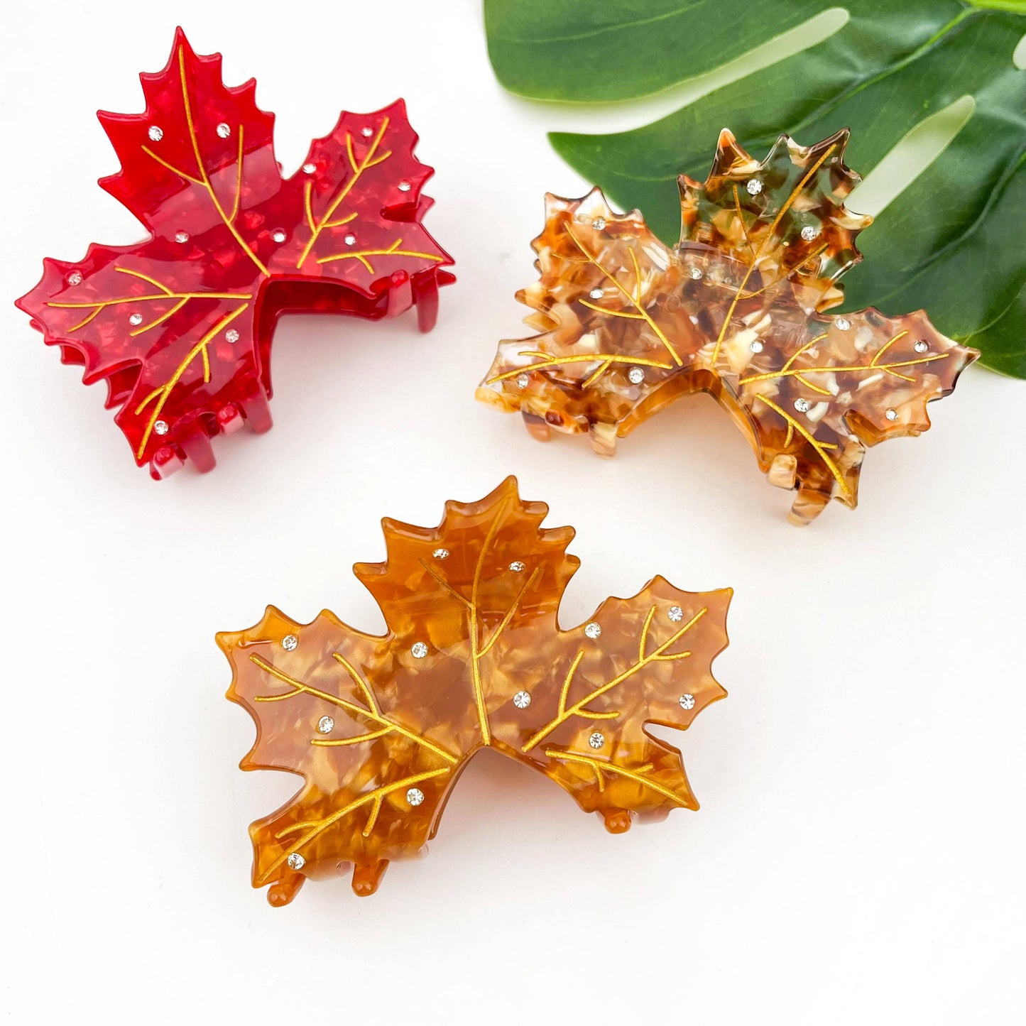 Eco friendly Maple Leaf Hair Claw Hair Clip