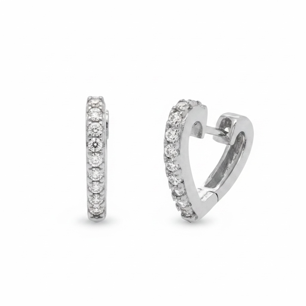 Heart Huggy Hoops