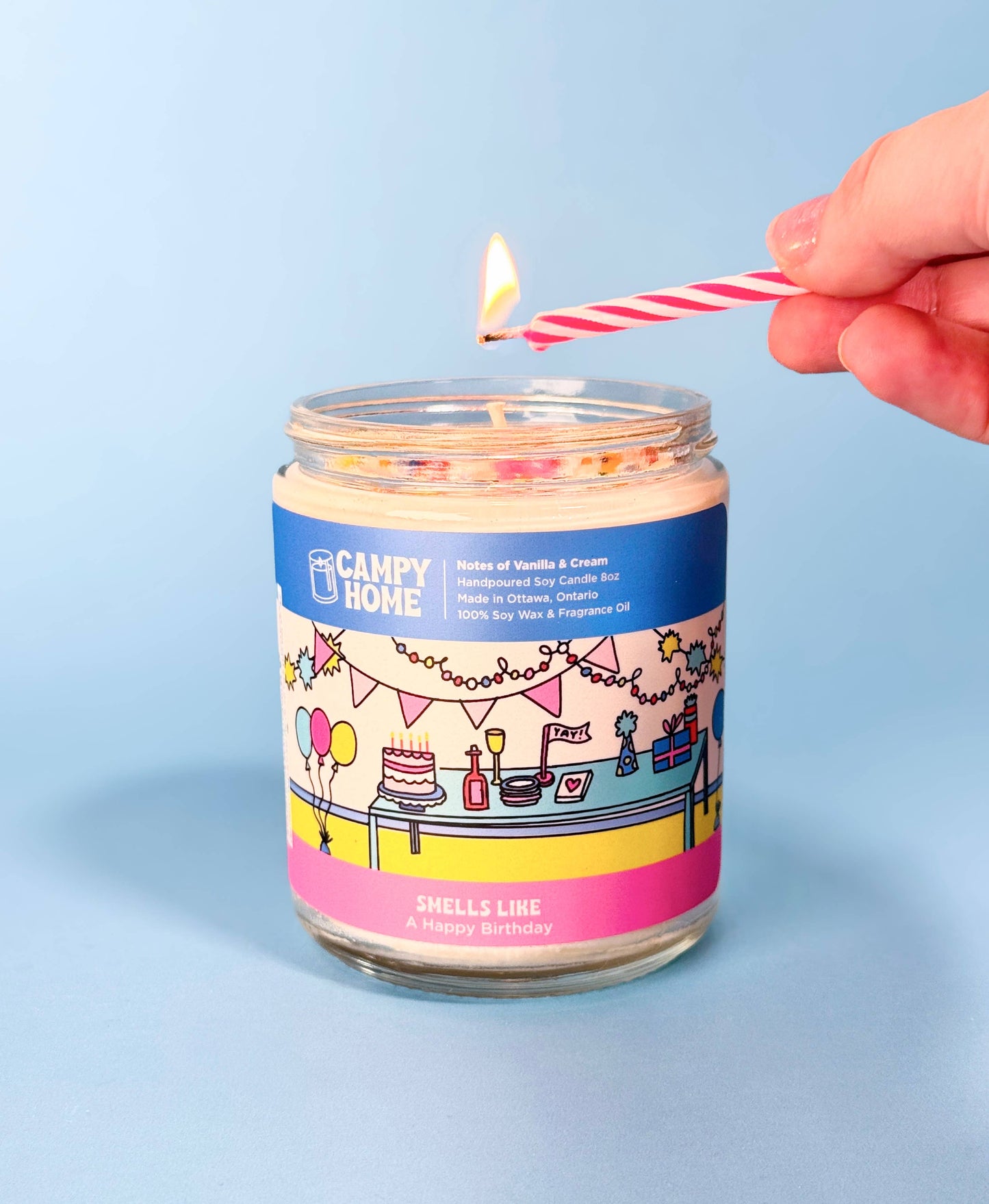 A Happy Birthday- Vanilla and Cream candle - soy wax, birthday, gift
