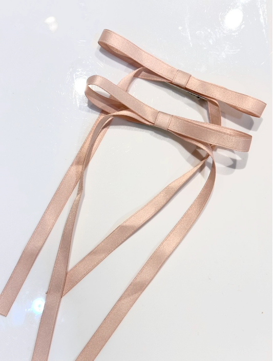 Petite Bow Barrette Set-Pink-AS IS - slight mark