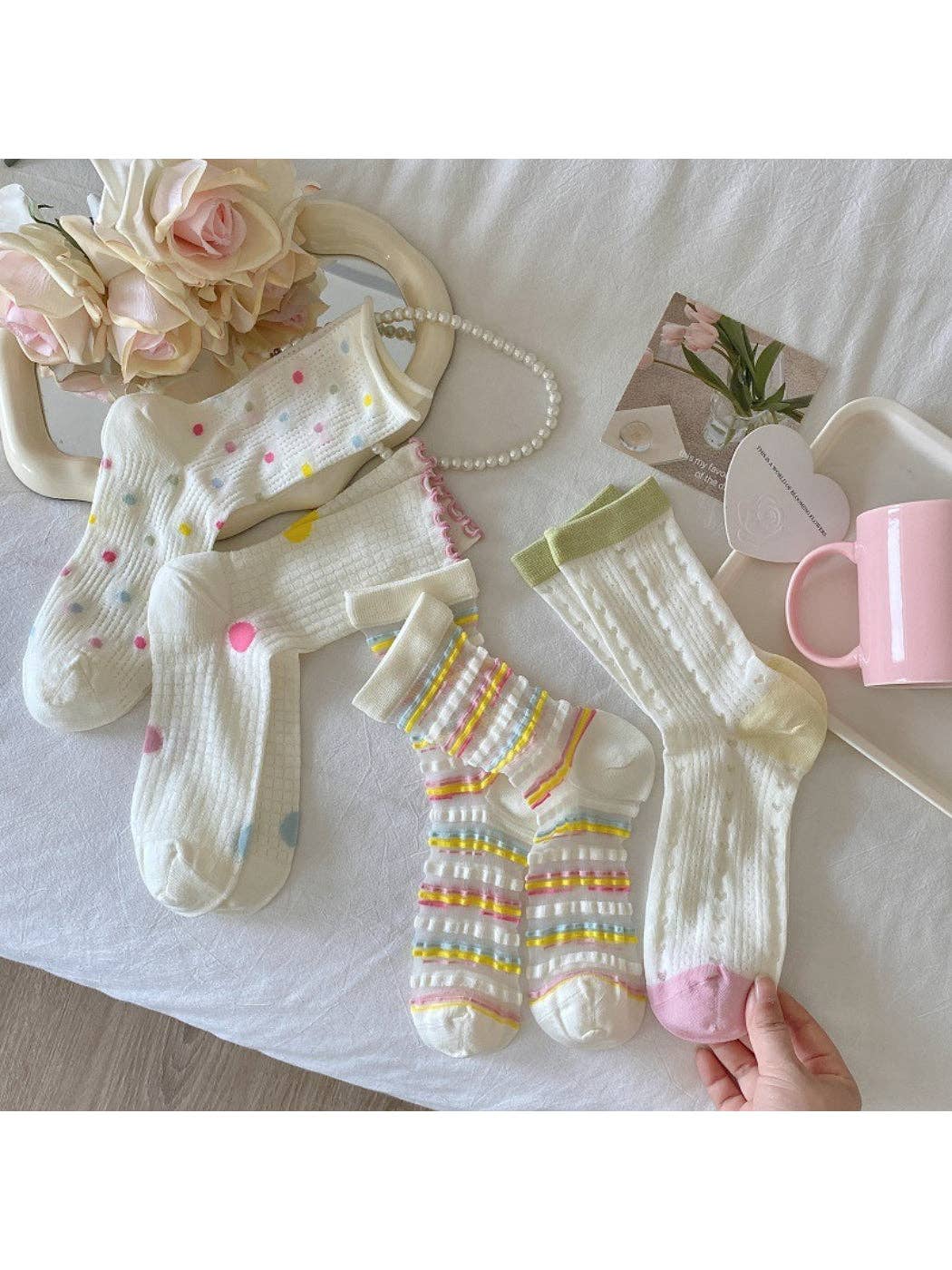 Pastel Mix Crew Socks