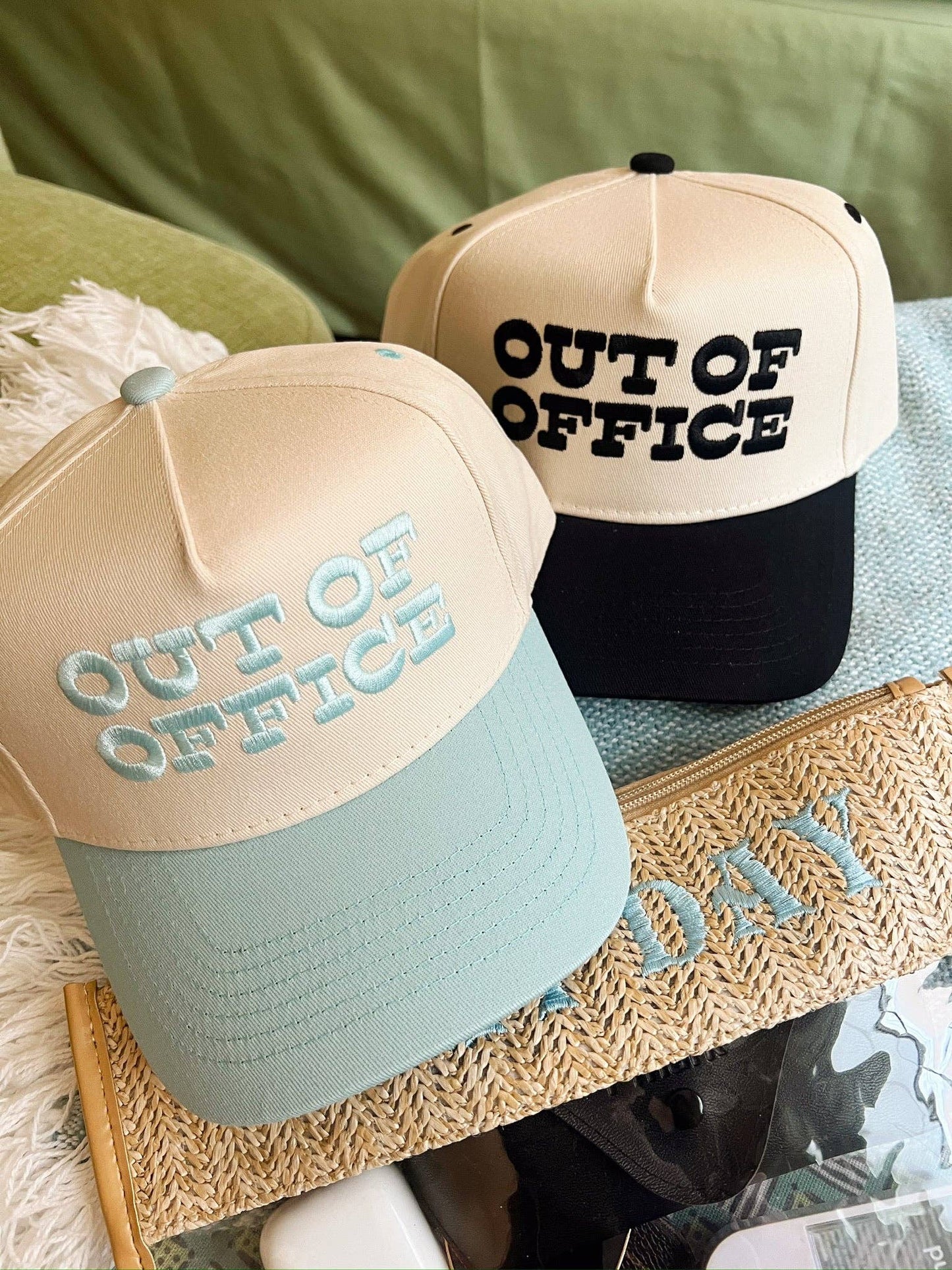 Out of Office - Vintage Trucker Hat: Black