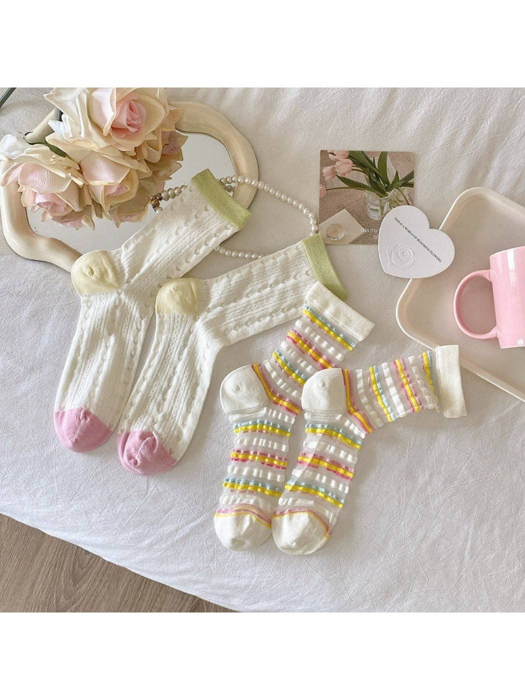 Pastel Mix Crew Socks
