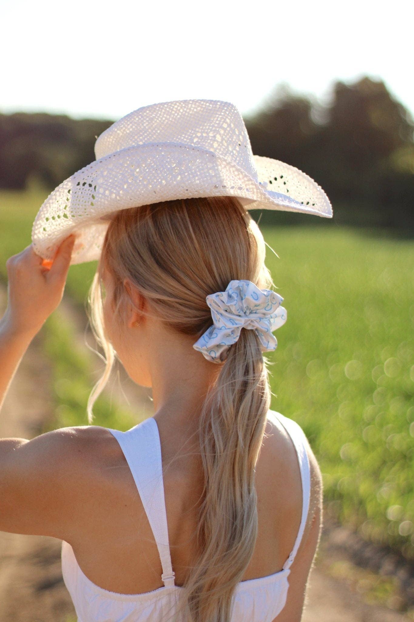 LUCKY YOU - Printed Silk Scrunchie