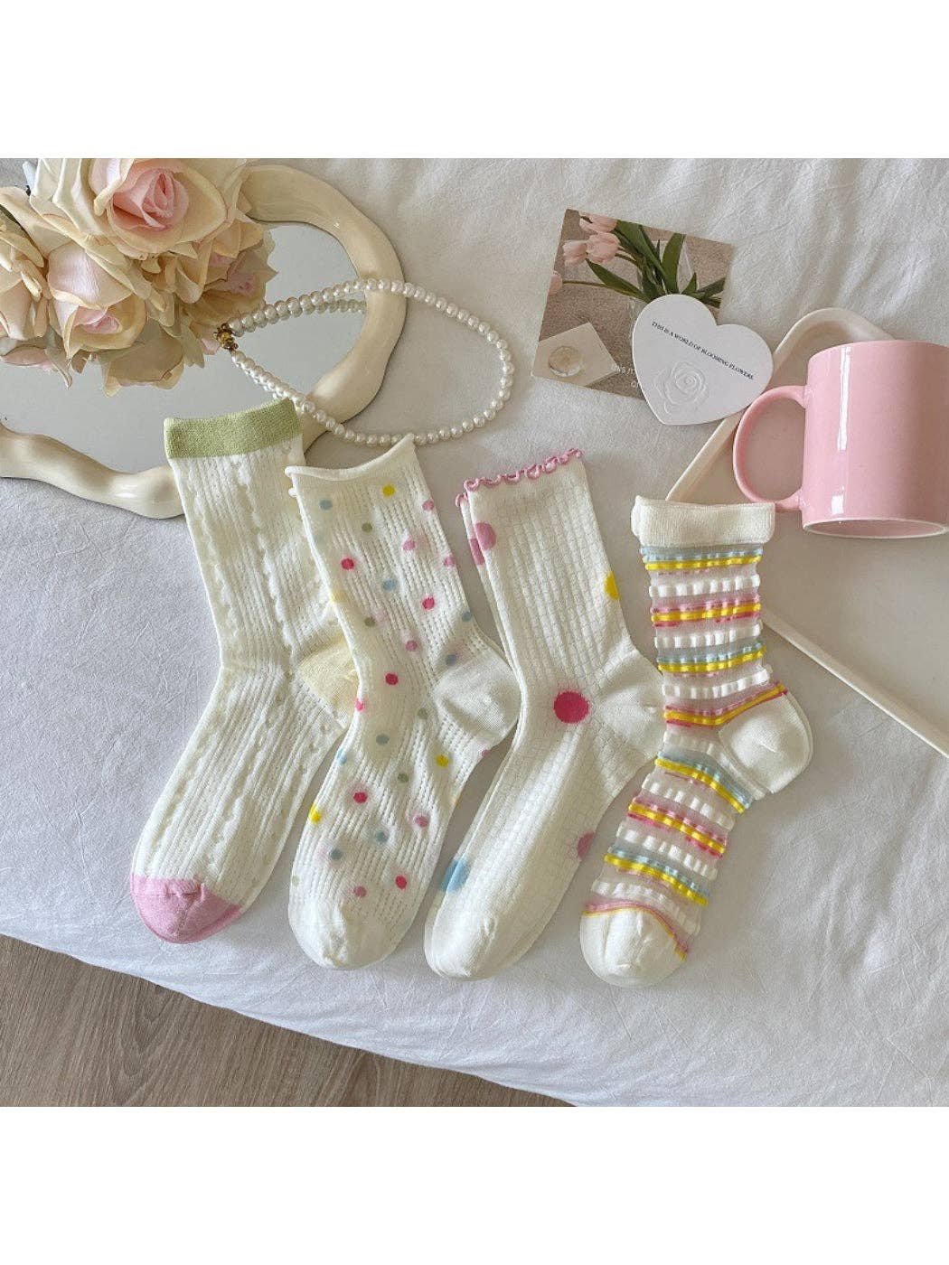 Pastel Mix Crew Socks