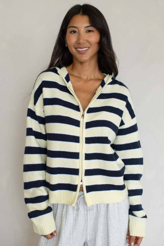 Cole Varsity Stripe Double-Zip Jacket