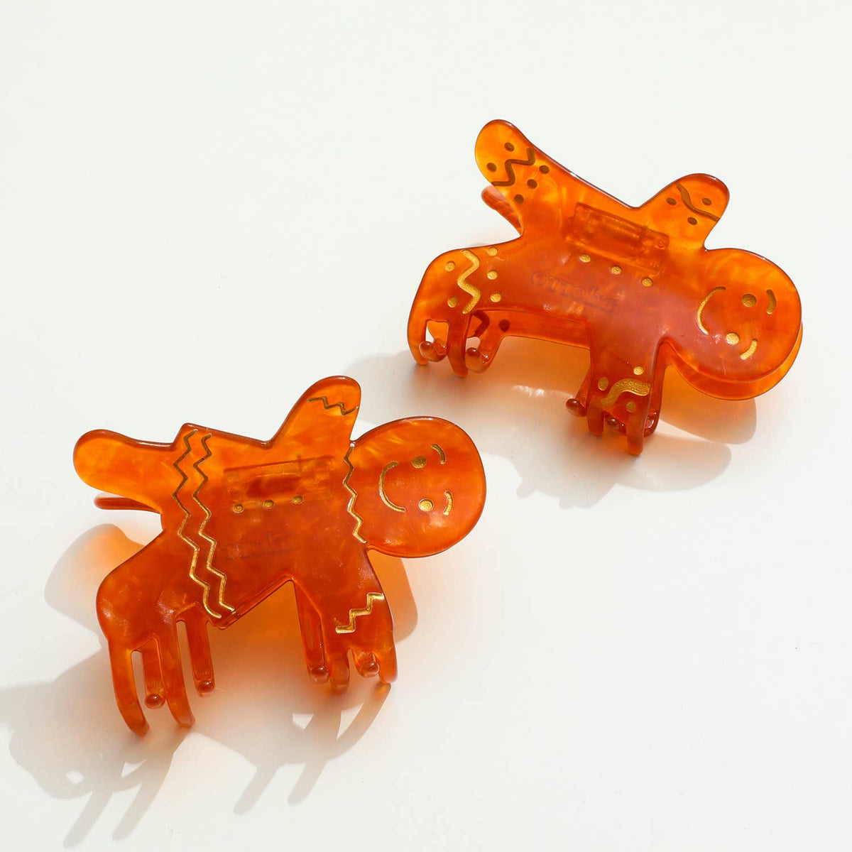 Gingerbread Man and Lady | Holiday Claw Clips