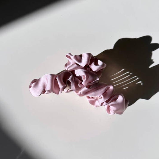 Satin Scrunchie Claw Clip