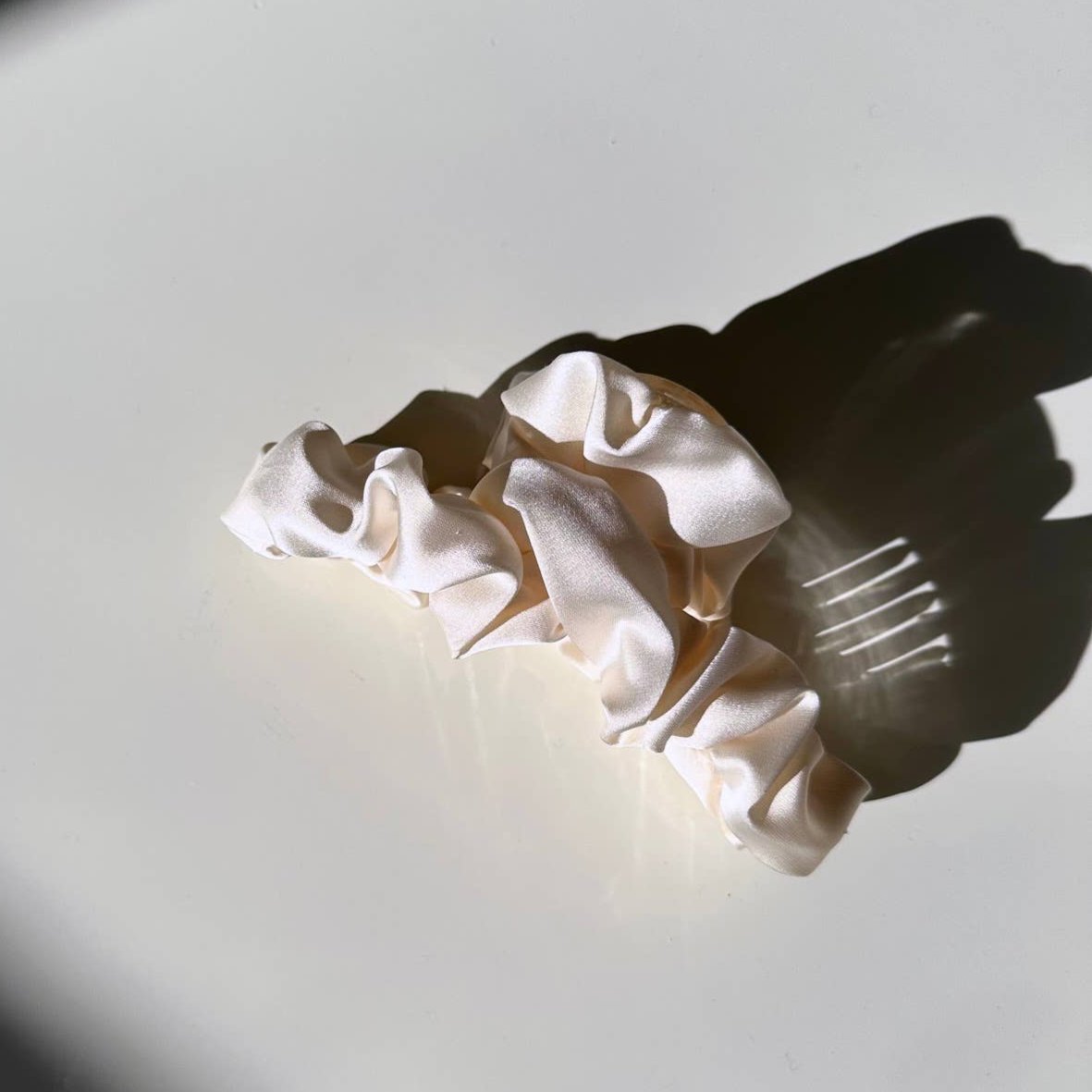 Satin Scrunchie Claw Clip