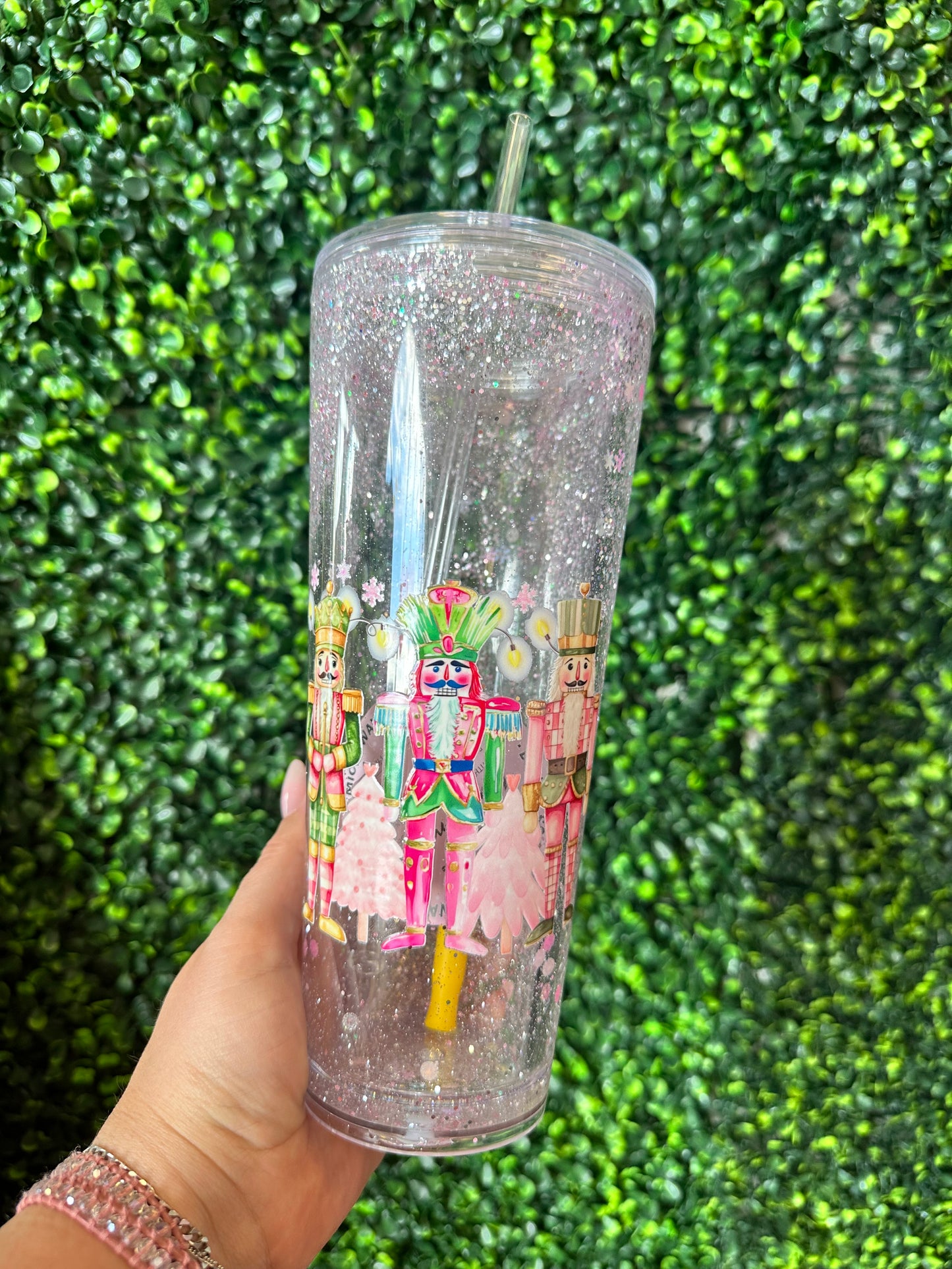Dots and Baubles Holiday Glitter Tumblers