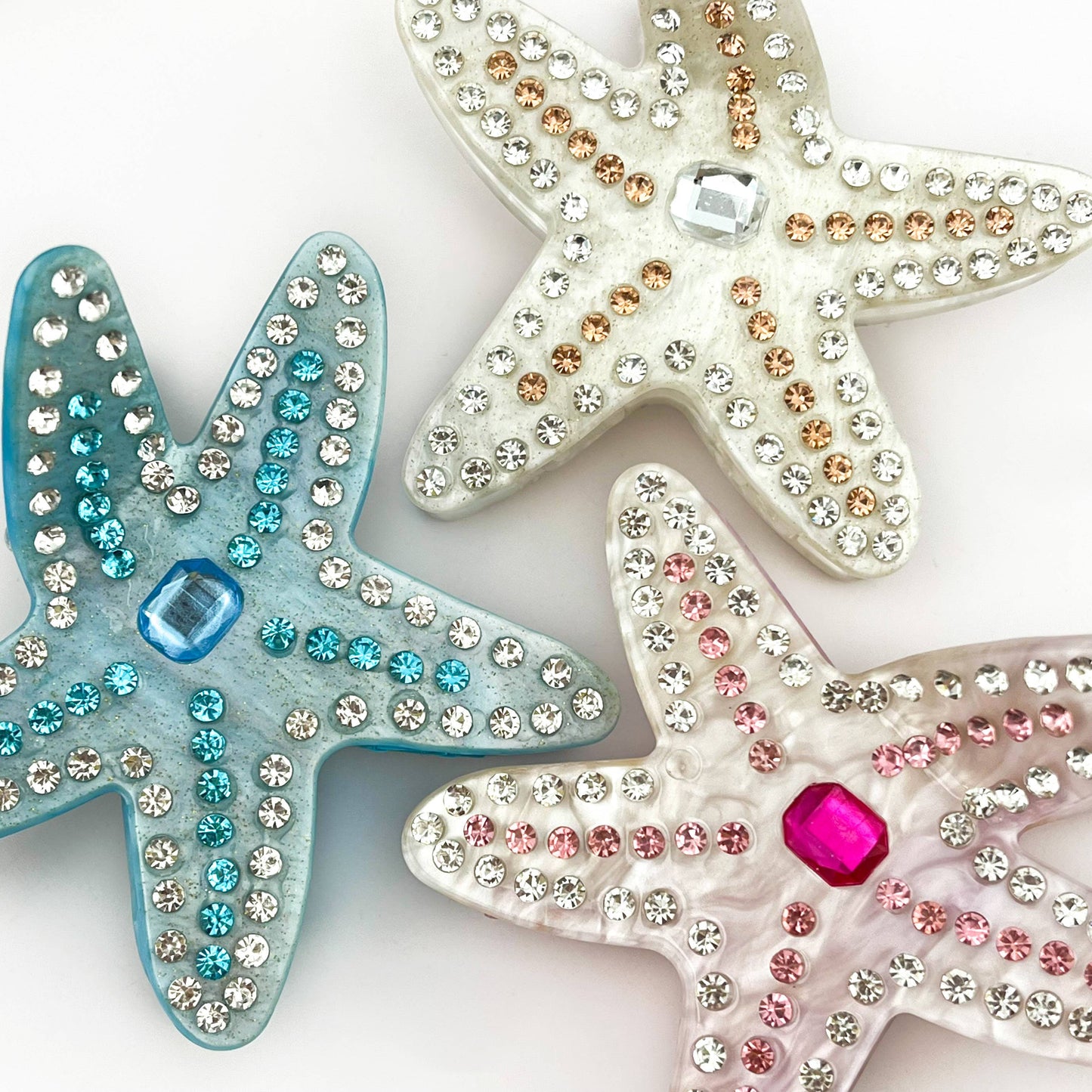 Crystal Starfish Claw Clip