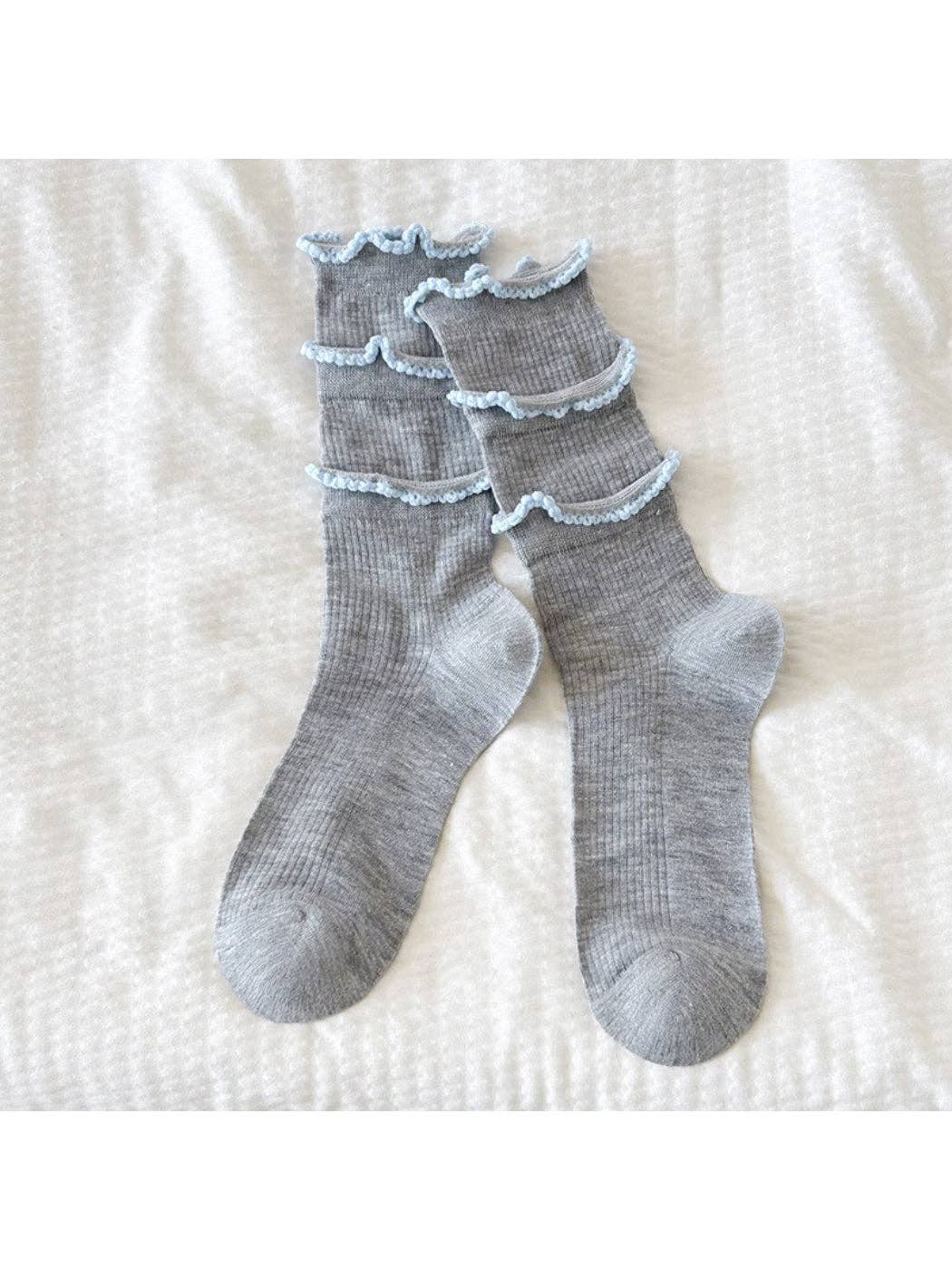 Ruffle Tiered Crew Socks