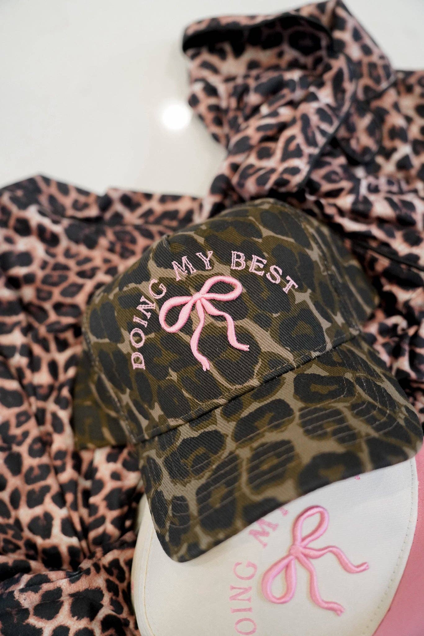 Doing My Best - Vintage Trucker Hat: Cheetah