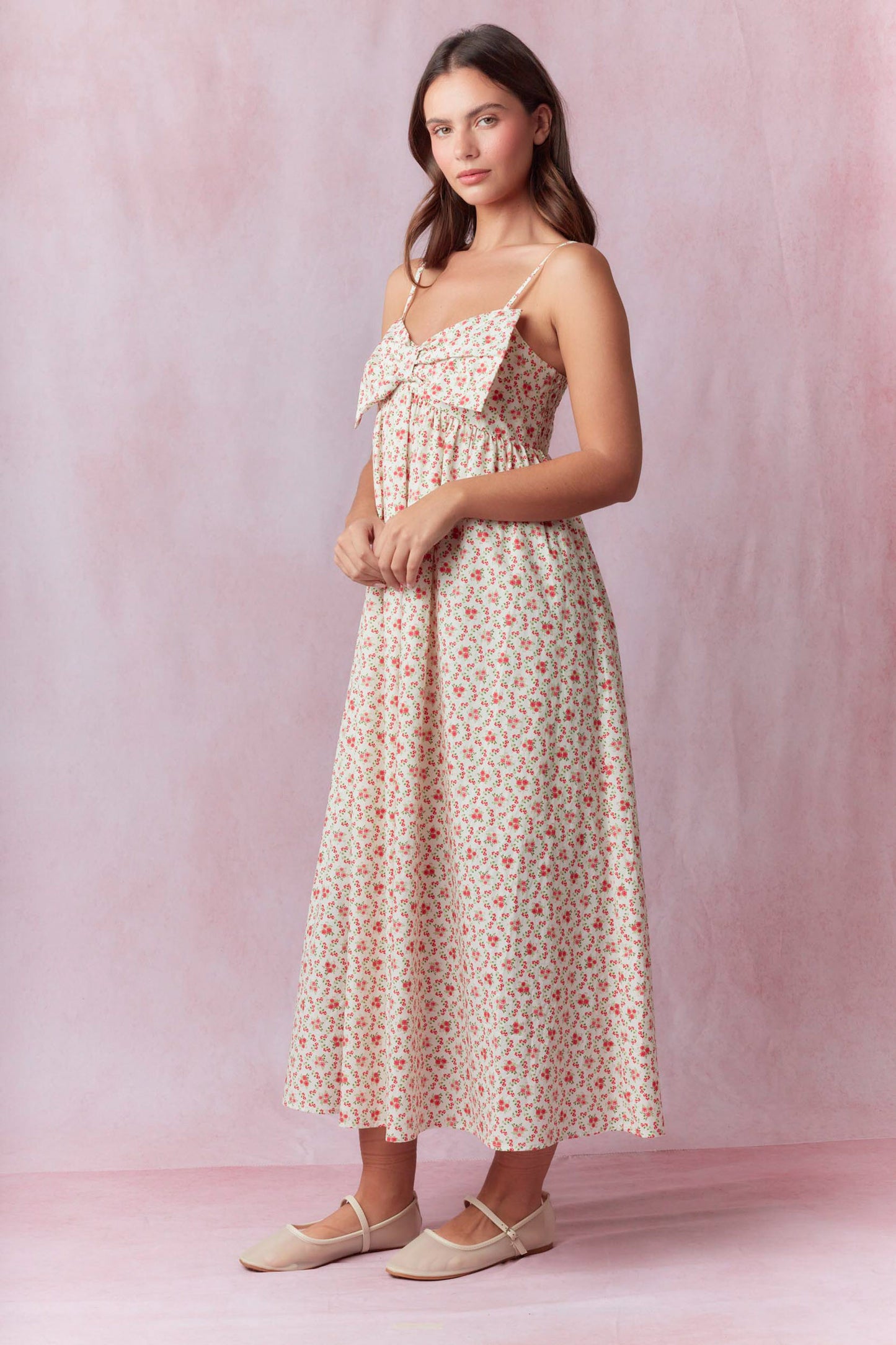 Picnic Midi Bow Dress