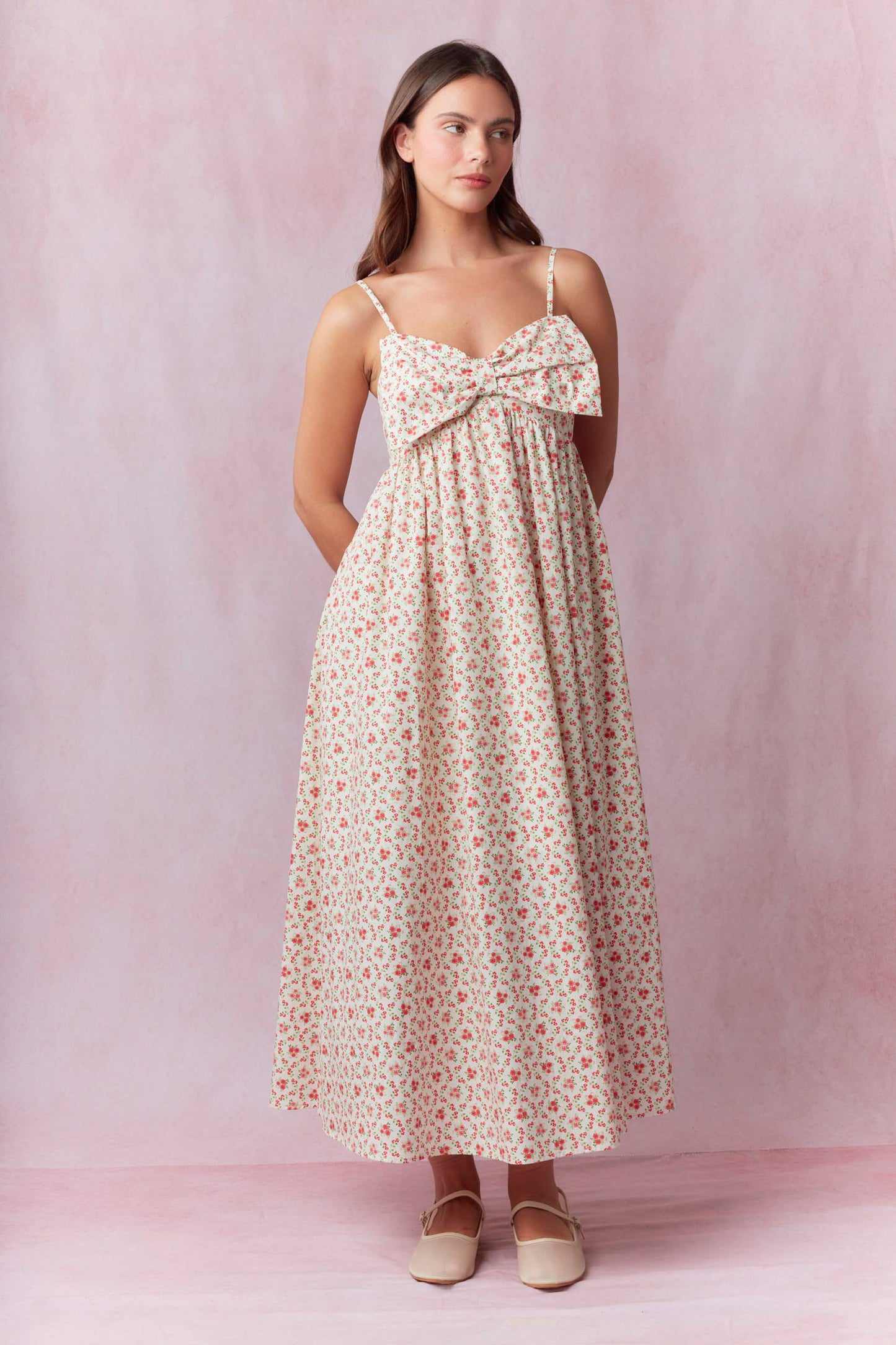 Picnic Midi Bow Dress
