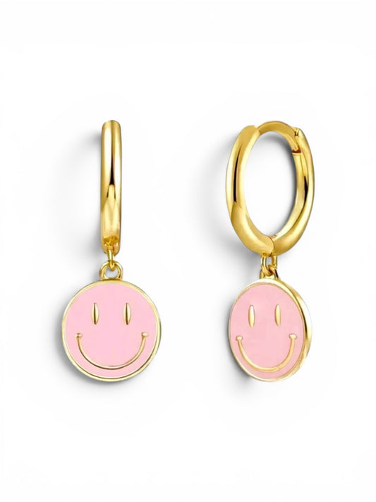 Smiley Dangle Hoops