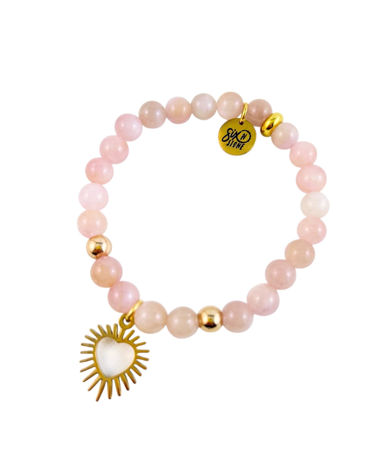 Kunzite Spiked Heart Bracelet