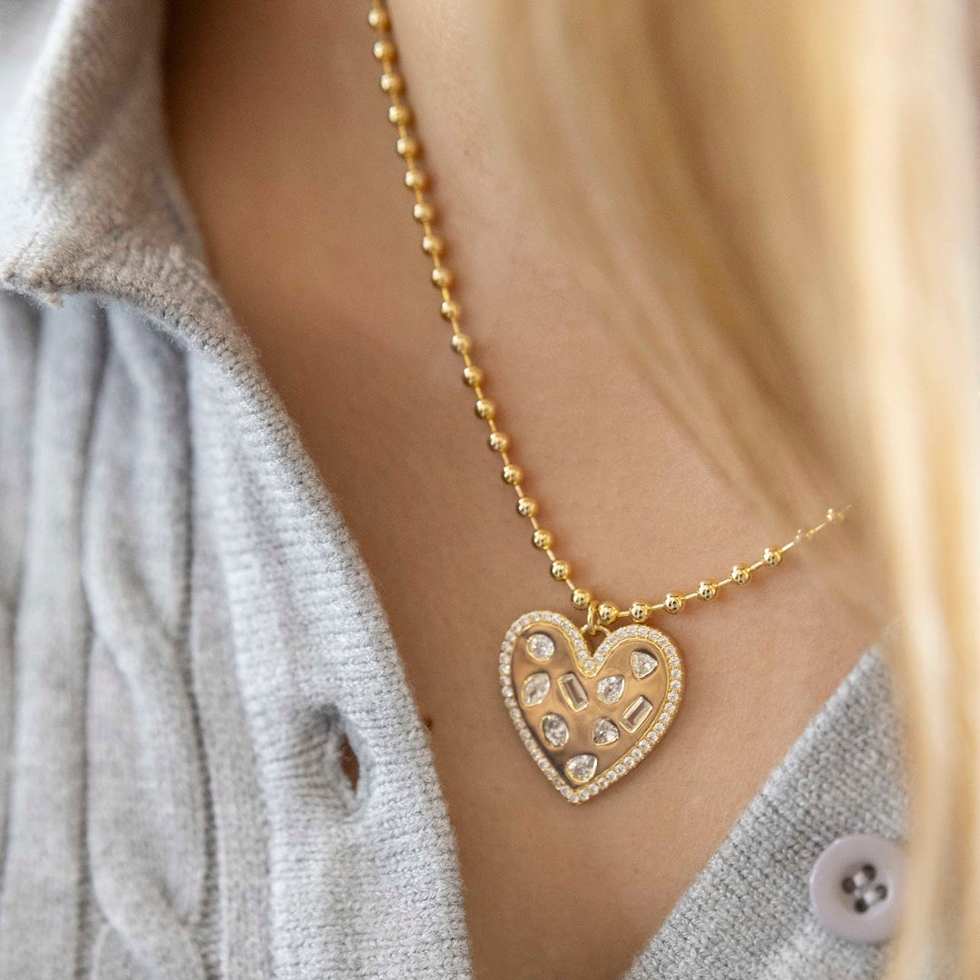 Confetti Heart Necklace