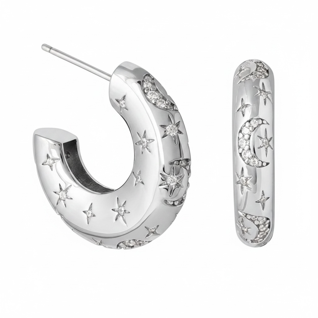 Star Gazer Chunky Hoops