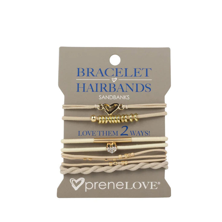 BRACELET HAIRBANDS - SANDBANKS (Cream & Gold)