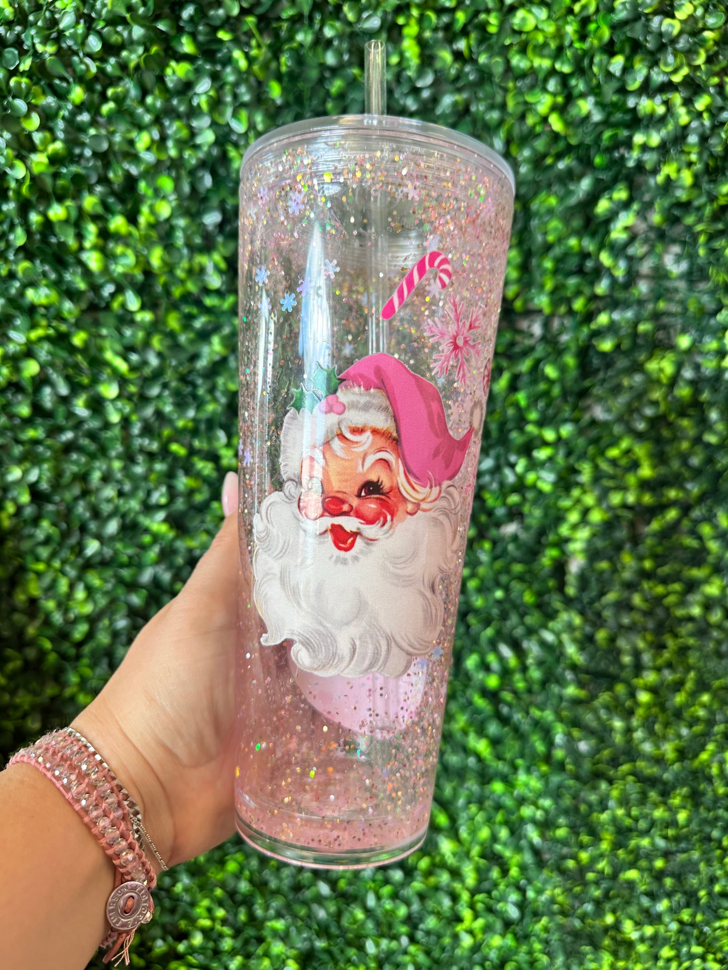 Dots and Baubles Holiday Glitter Tumblers