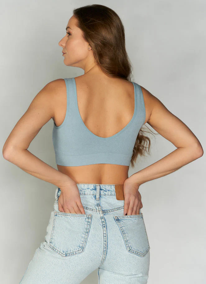 C'est Moi Essentials Bamboo Bralette Light Blue