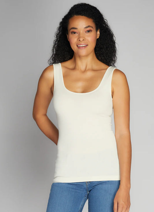 C'est Moi Bamboo Short Tank Ivory
